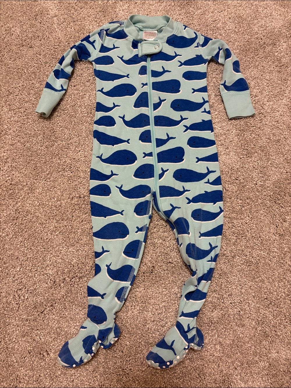 Hanna Andersson infant Footed whale Sleeper   6-12 months